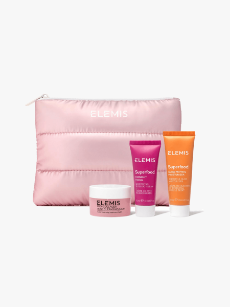 Elemis Way to Glow Kit in multiple branded components on a light gray background