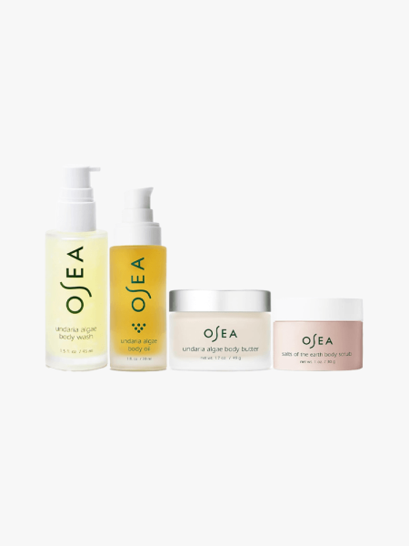 OSEA Bodycare Bestsellers in multiple branded components on a light gray background